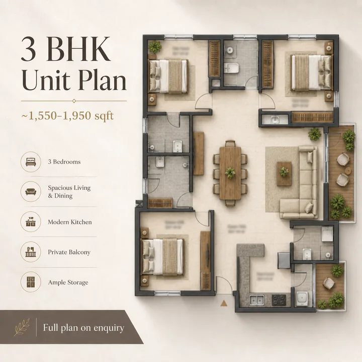 Sumadhura Kannamangala 3 BHK floor plan layout Sumadhura Kannamangala 3 BHK floor plan layout
